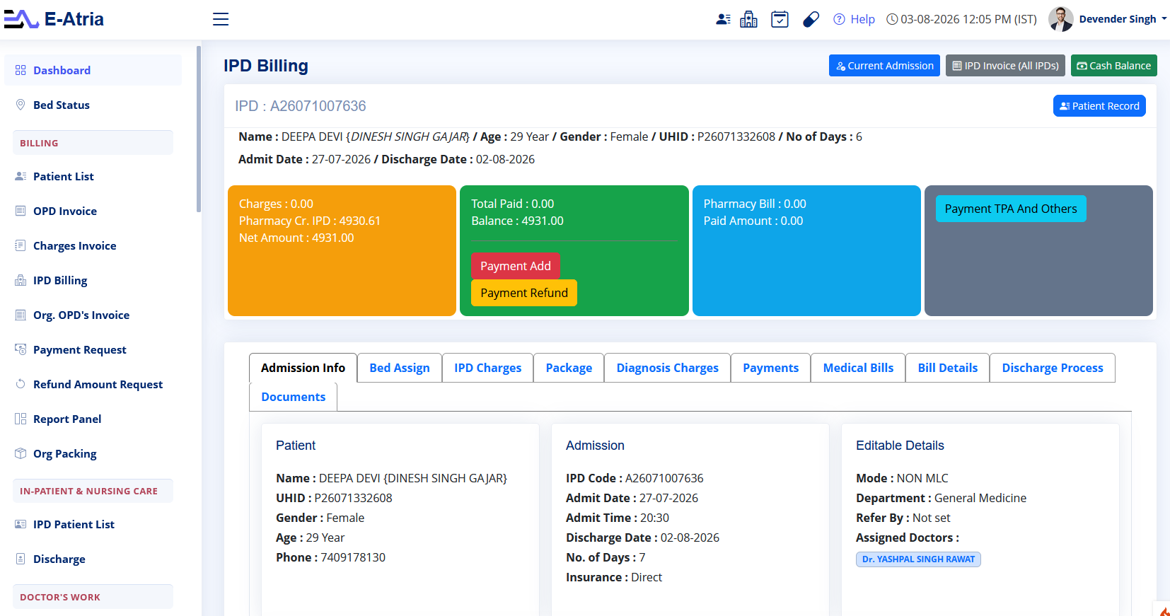 IPD Billing